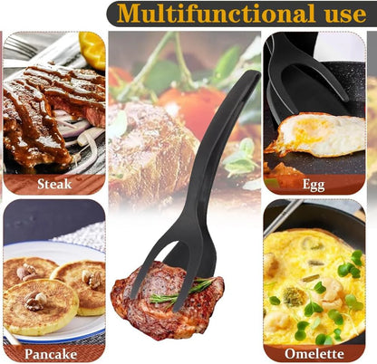 2-in-1 Grip & Flip Spatula Tongs
