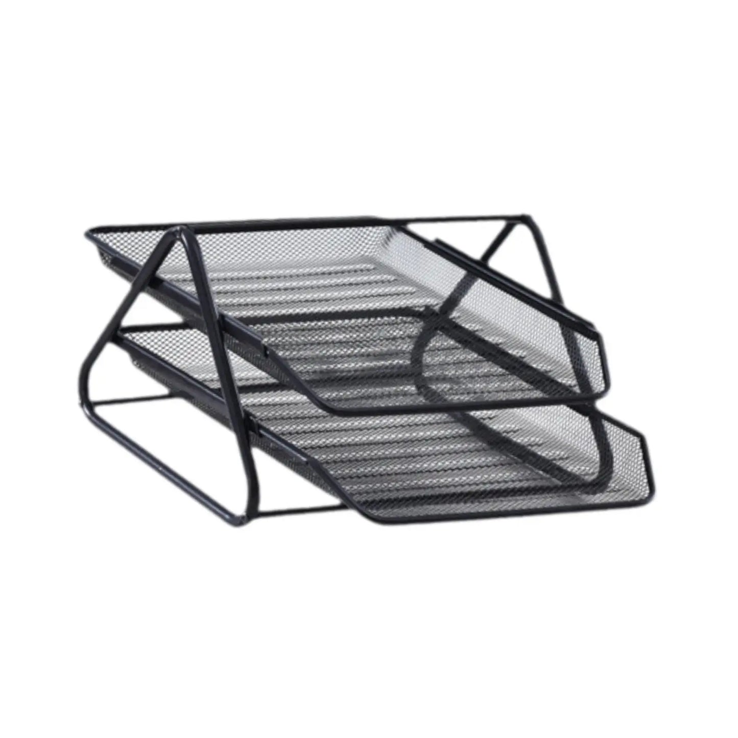 2-Tier Mesh Desktop File Sorter Organizer