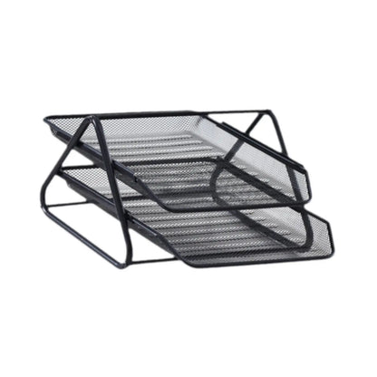 2-Tier Mesh Desktop File Sorter Organizer