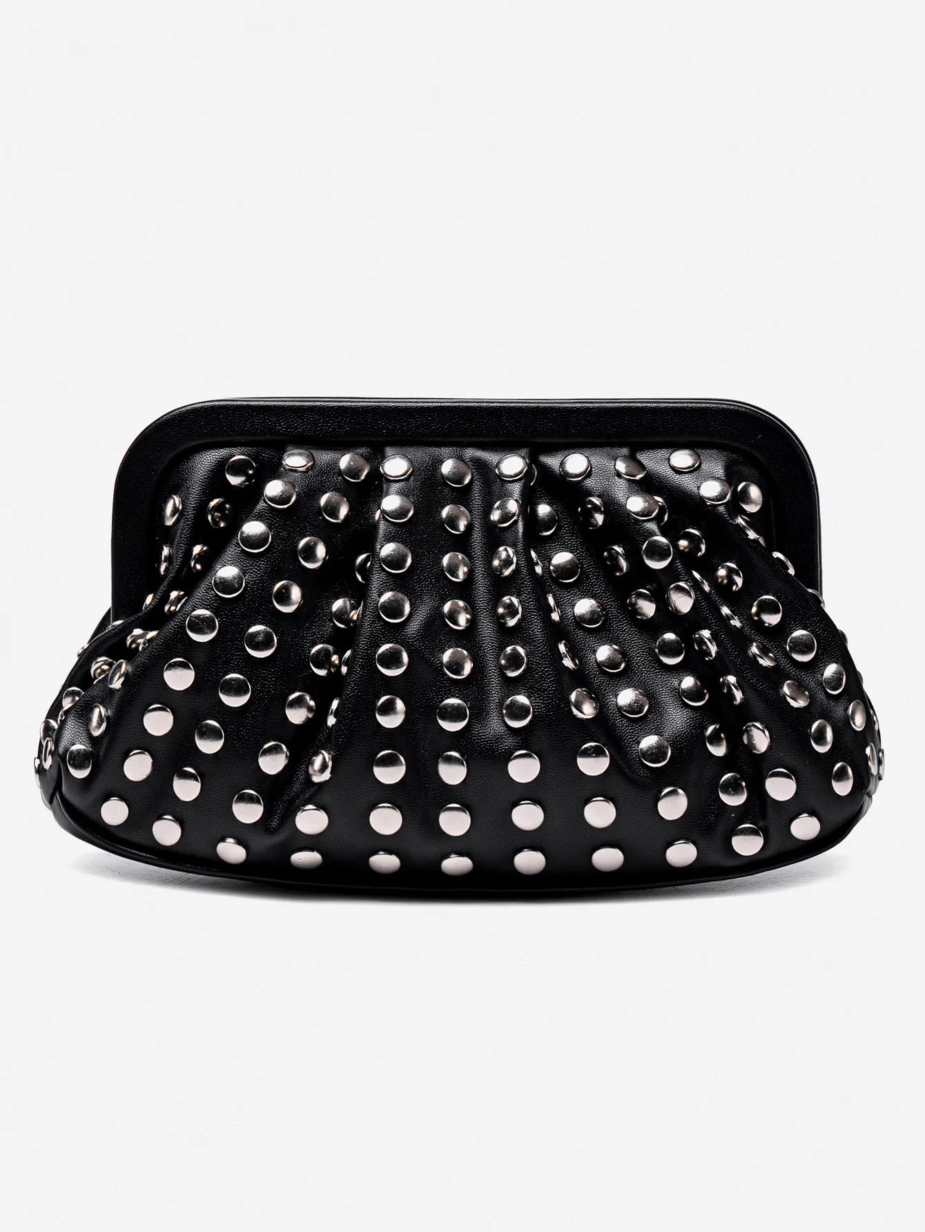 Studded Shell Evening Clutch Bag