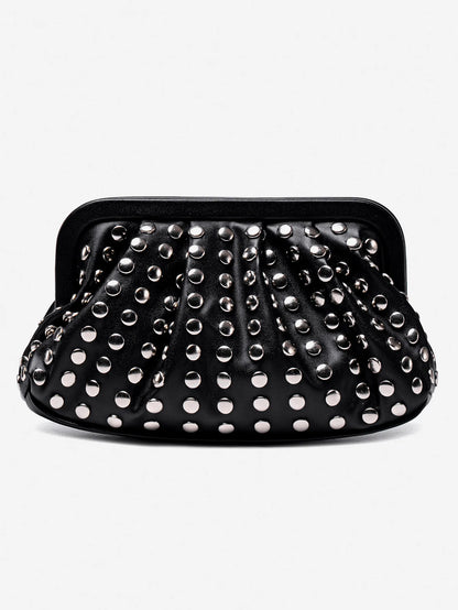 Studded Shell Evening Clutch Bag