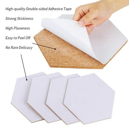 Hexagon Cork Bulletin Board Tiles