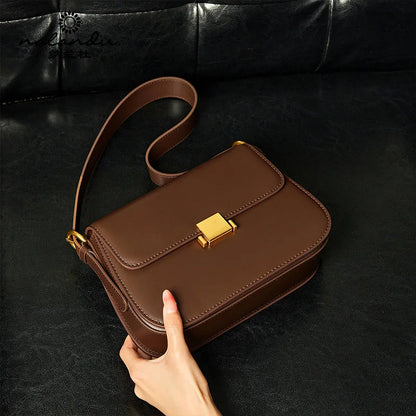 Vintage Leather Crossbody Handbag