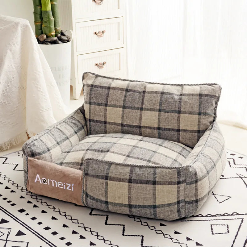 Orthopedic Pet Sofa Bed with Removable Cushion