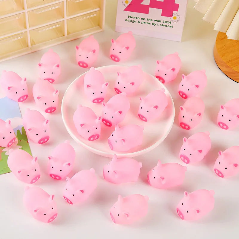 Mini Squeaky Pig Dog Toy Set