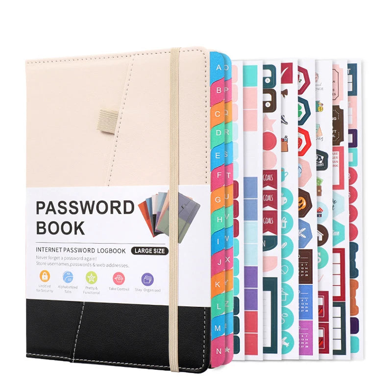 A5 Password Book with Alphabet Tabs