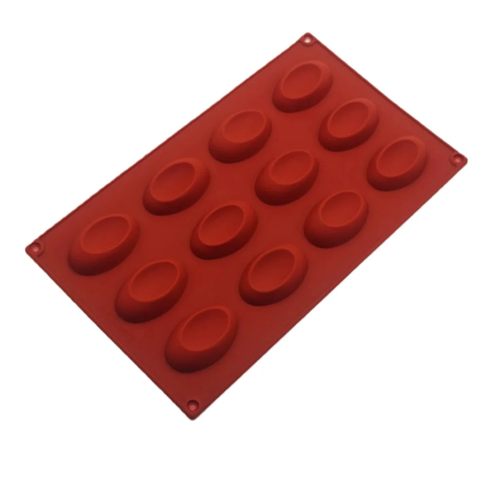 28 Hole Oval Silicone Cake Mold