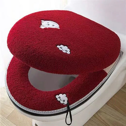 Washable Soft Toilet Seat Cover Set