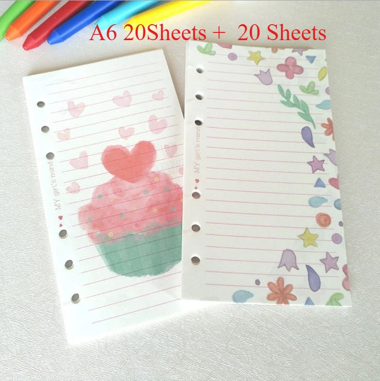 A5 A6 A7 Loose Leaf Notebook Refill Paper