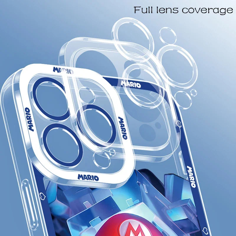 Super M-Marios Bros Clear Case For Samsung Galaxy S23 S22 Ultra S21 S20 FE S10 Plus