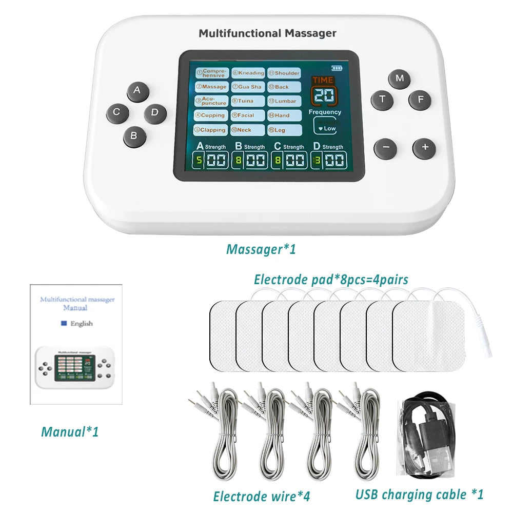 4-in-1 Rechargeable EMS & TENS Muscle Stimulator