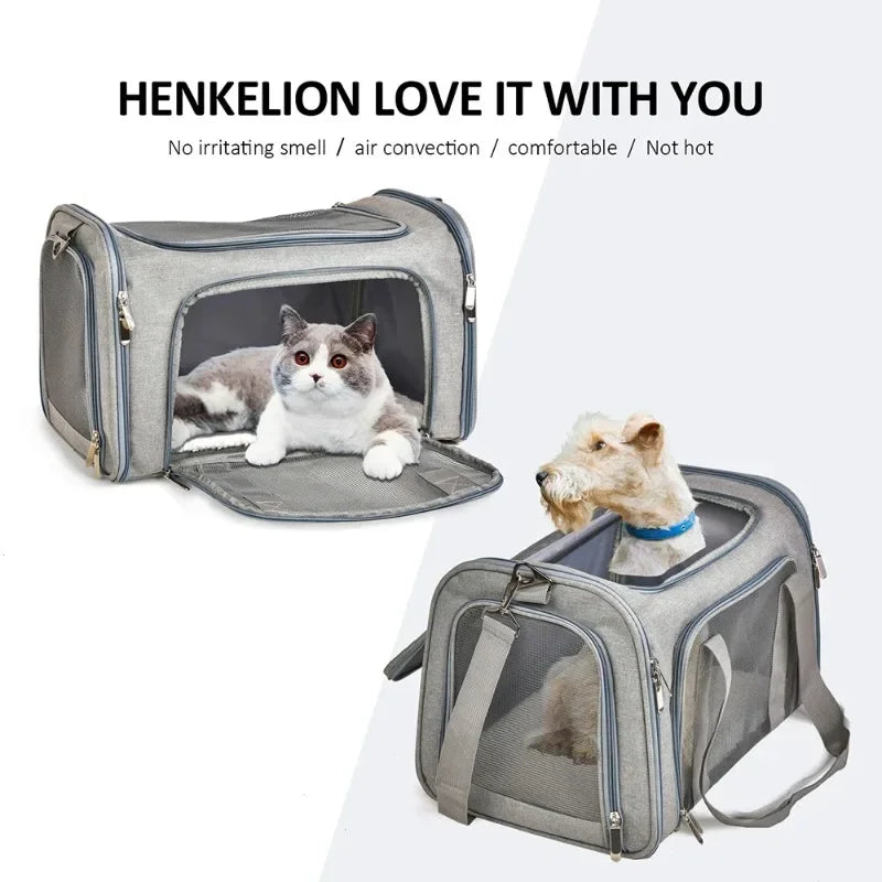 Airline Approved Soft-Sided Pet Carrier Bag for Small Dogs & Cats