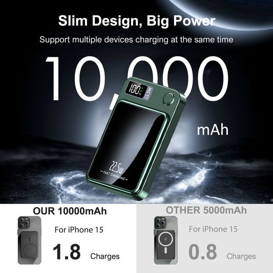 Magnetic Wireless Power Bank with 22.5W Fast Charging