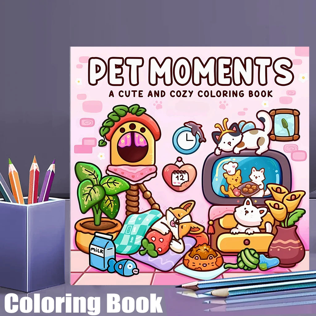 Cutie Pet Adult Colouring Book