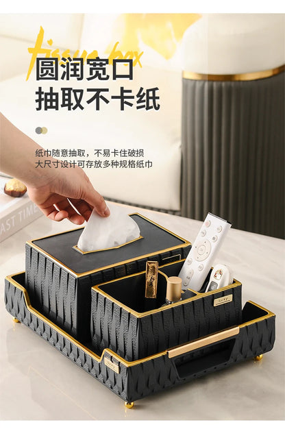 Luxury Resin Tissue Box Organizer
