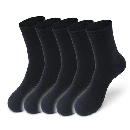 Men’s Bamboo Fiber Business Socks 5 Pairs