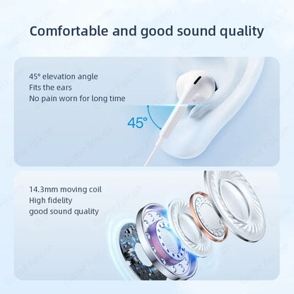 Type C Wired Earphones For Apple iPhone 15 Pro Max