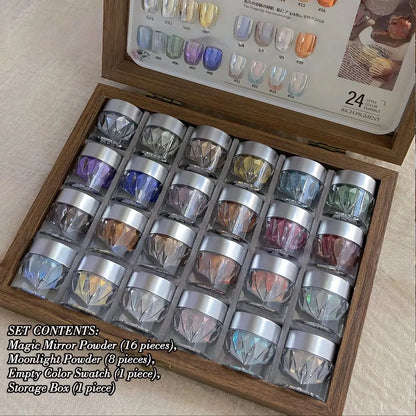 Color Moonlight Magic Mirror Nail Powder Set