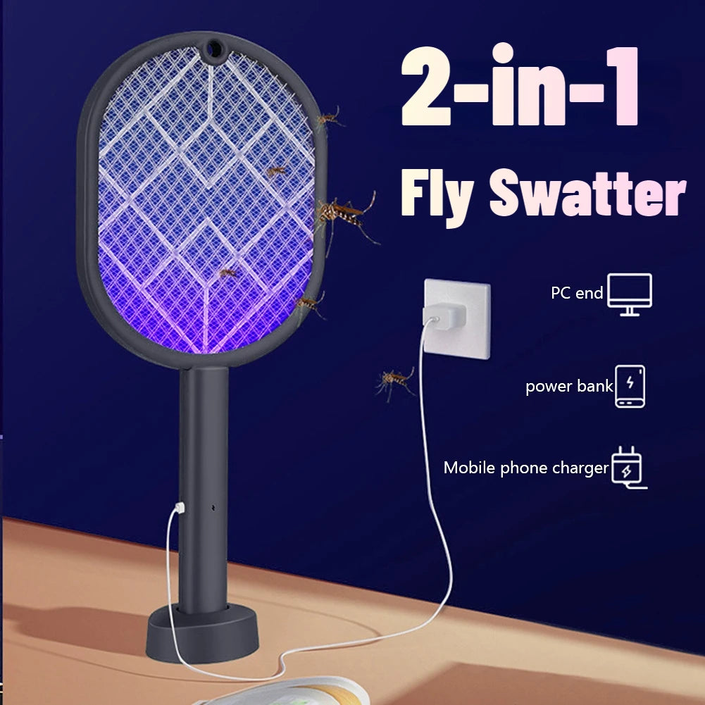 Electric Mosquito Killer 2-in-1 Fly Swatter Trap