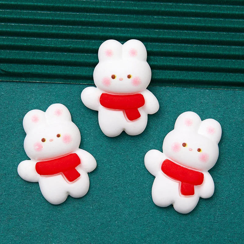 10-Piece Mini Christmas Resin Cabochon Set