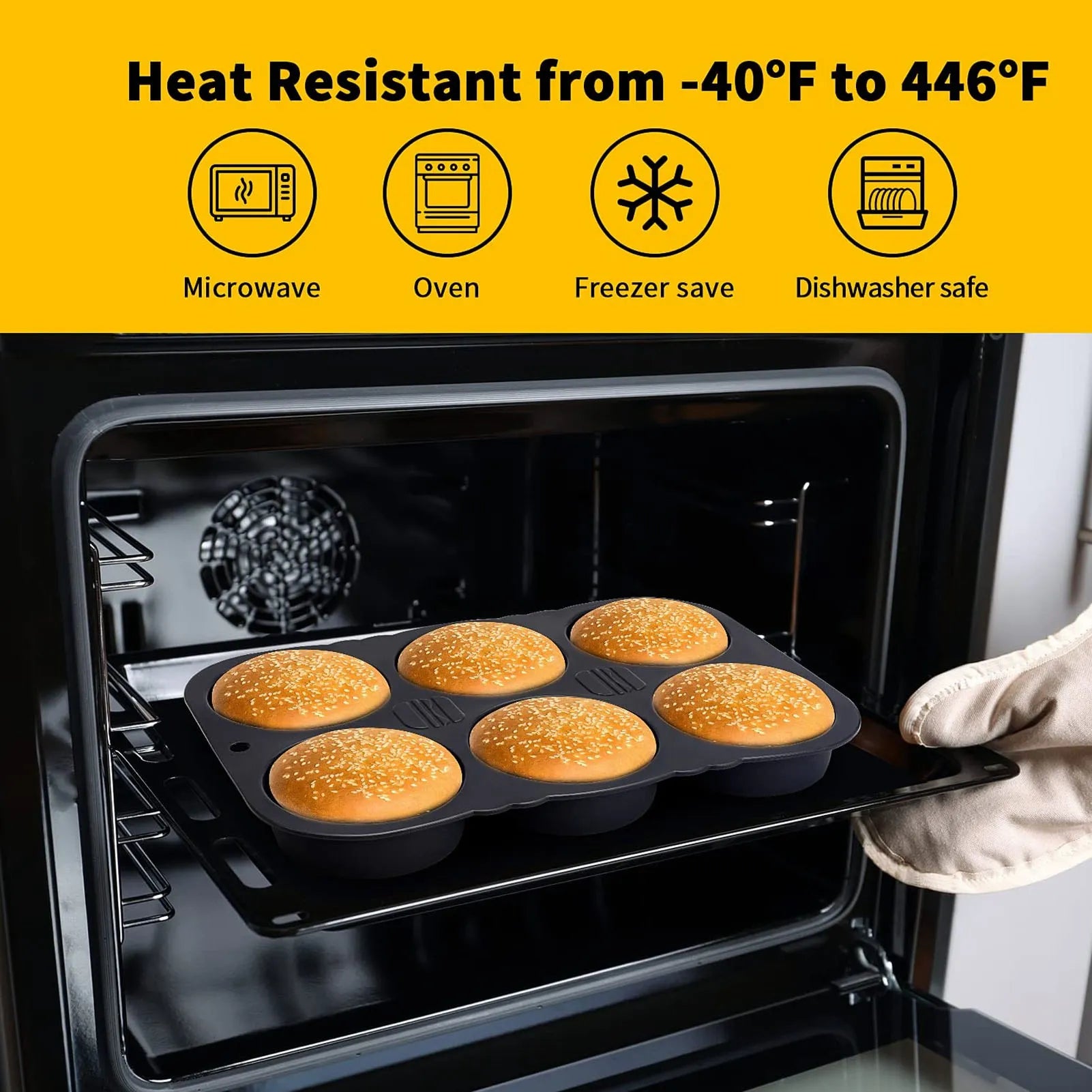 6 cavity hamburger shown on a neutral background.