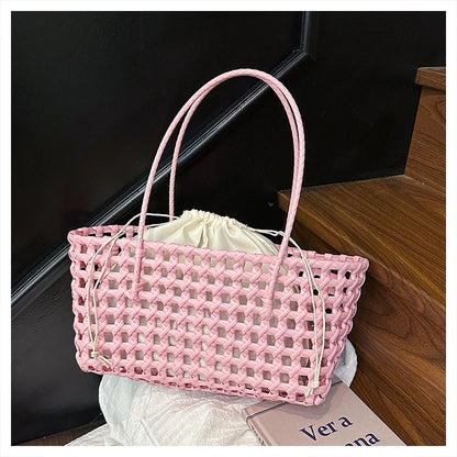 Handwoven Straw Tote Shoulder Bag