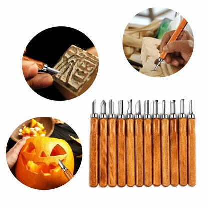 10/12 Piece Wood Carving Tool Set