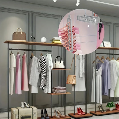 9-Hole Foldable Space Saving Clothes Hanger Set