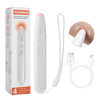 Rechargeable Portable Mosquito Insect Bite Relieve Itching Pen Chemical-Free Anti-Itch Natural Bug Bite Itch Pen for Child Adult