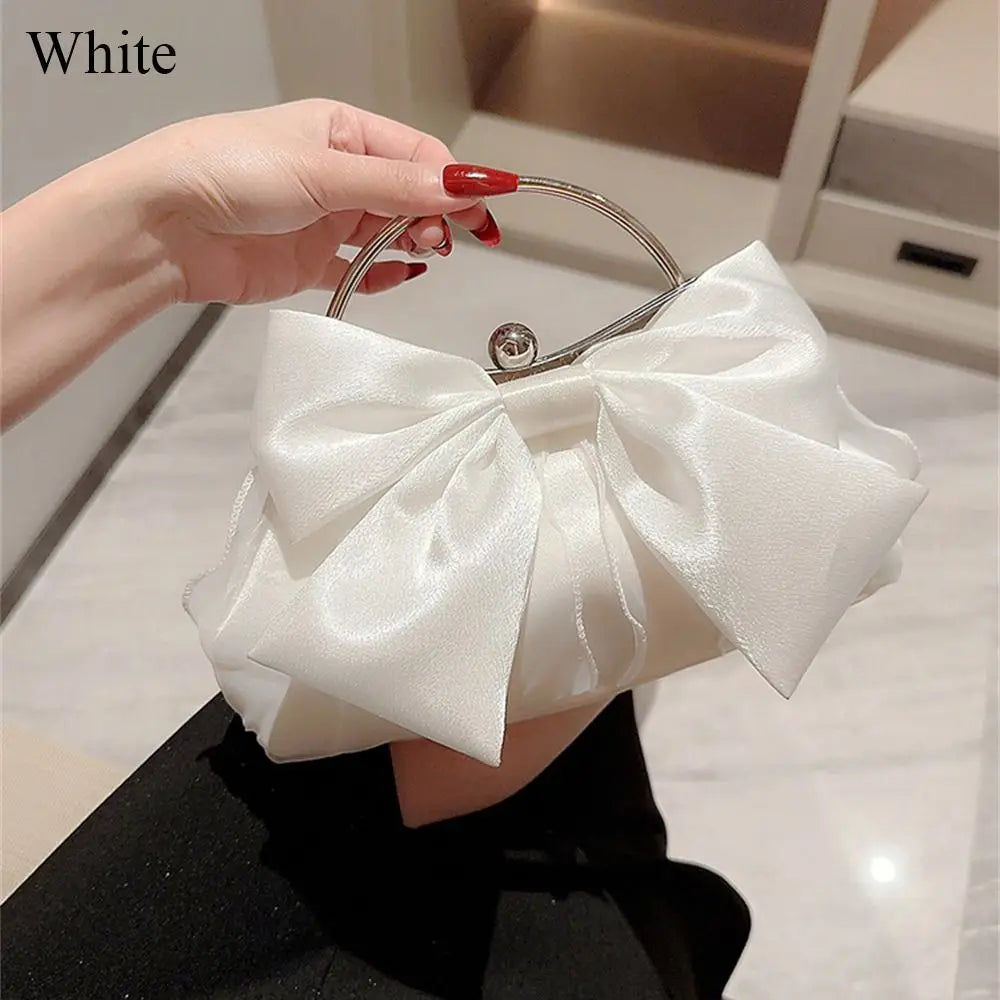 Rhinestone Bow Evening Clutch