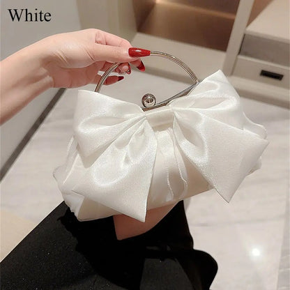 Rhinestone Bow Evening Clutch