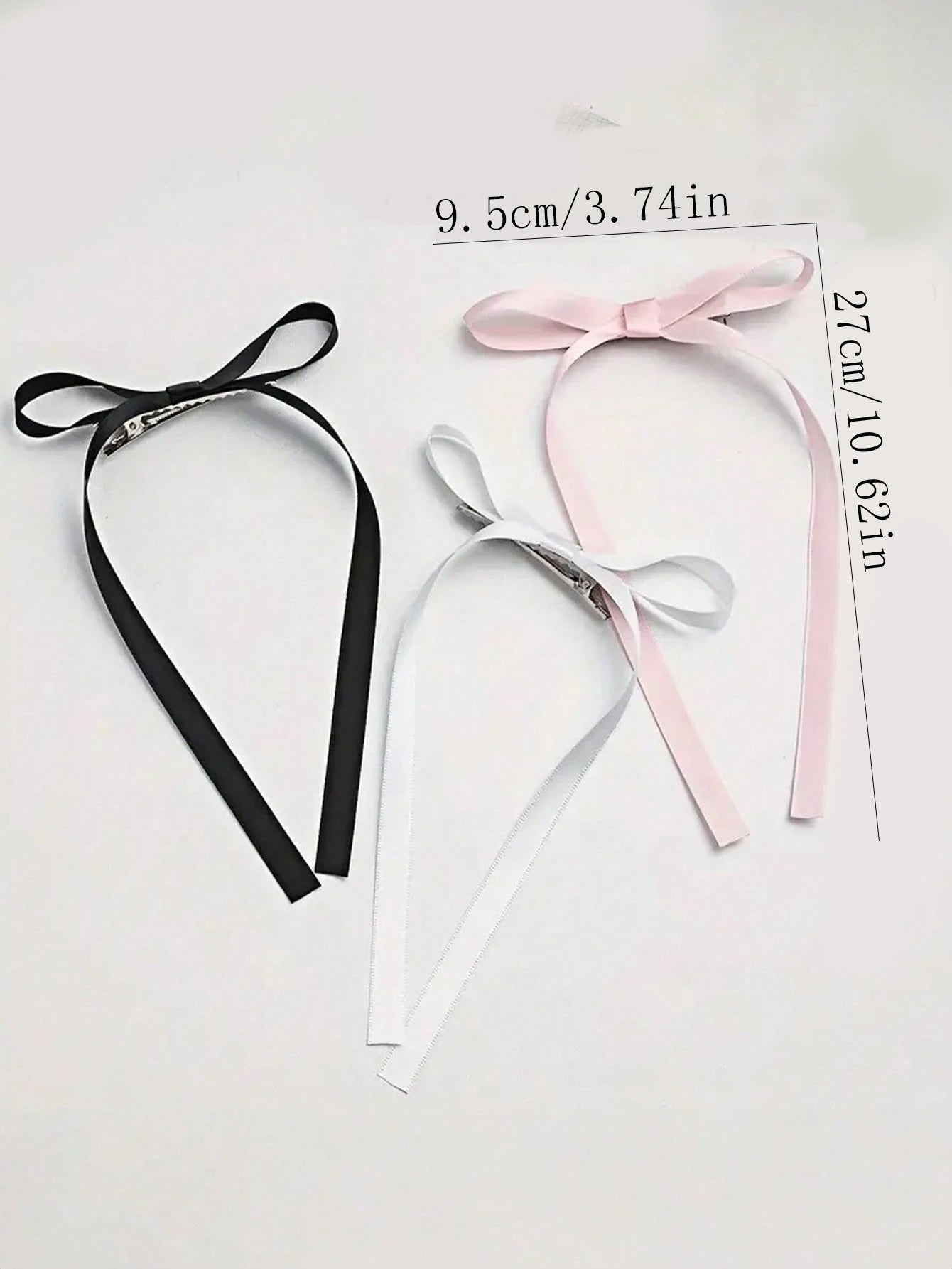 Bow Ribbon Hair Clips Set for Women & Girls
