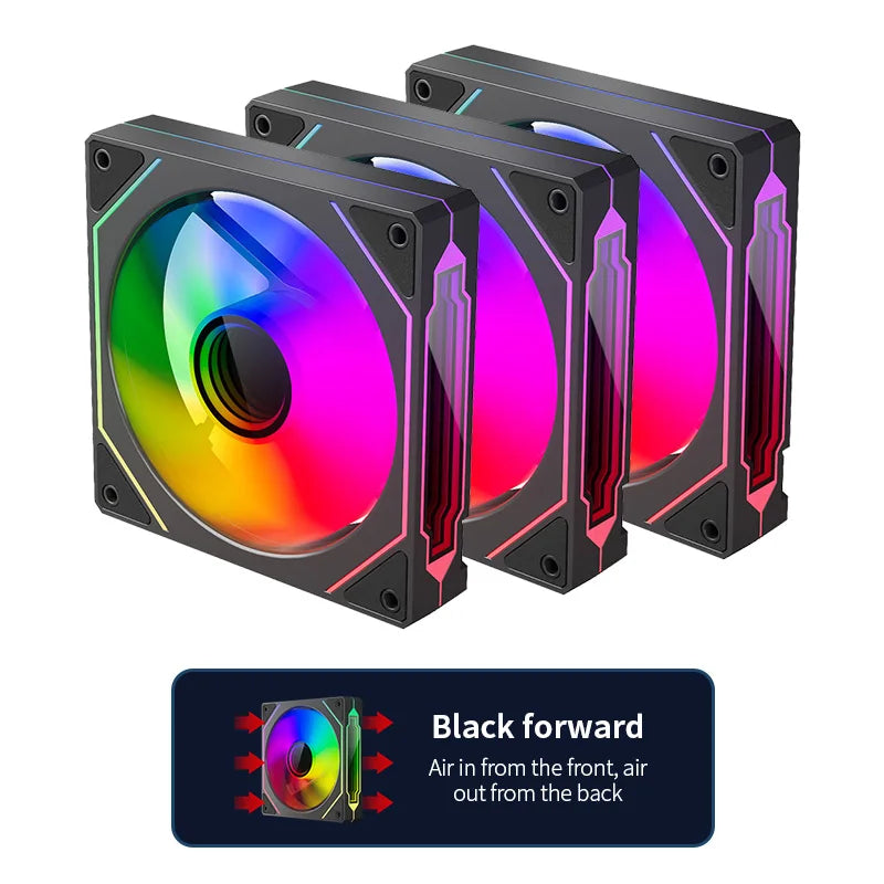120mm ARGB Infinity Mirror Cooling Fan with PWM Control