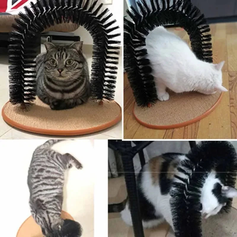 Cat Self Grooming Arch Toy with Massage Brush