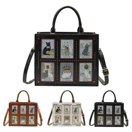 Cat Tarot Print Women’s Handbag