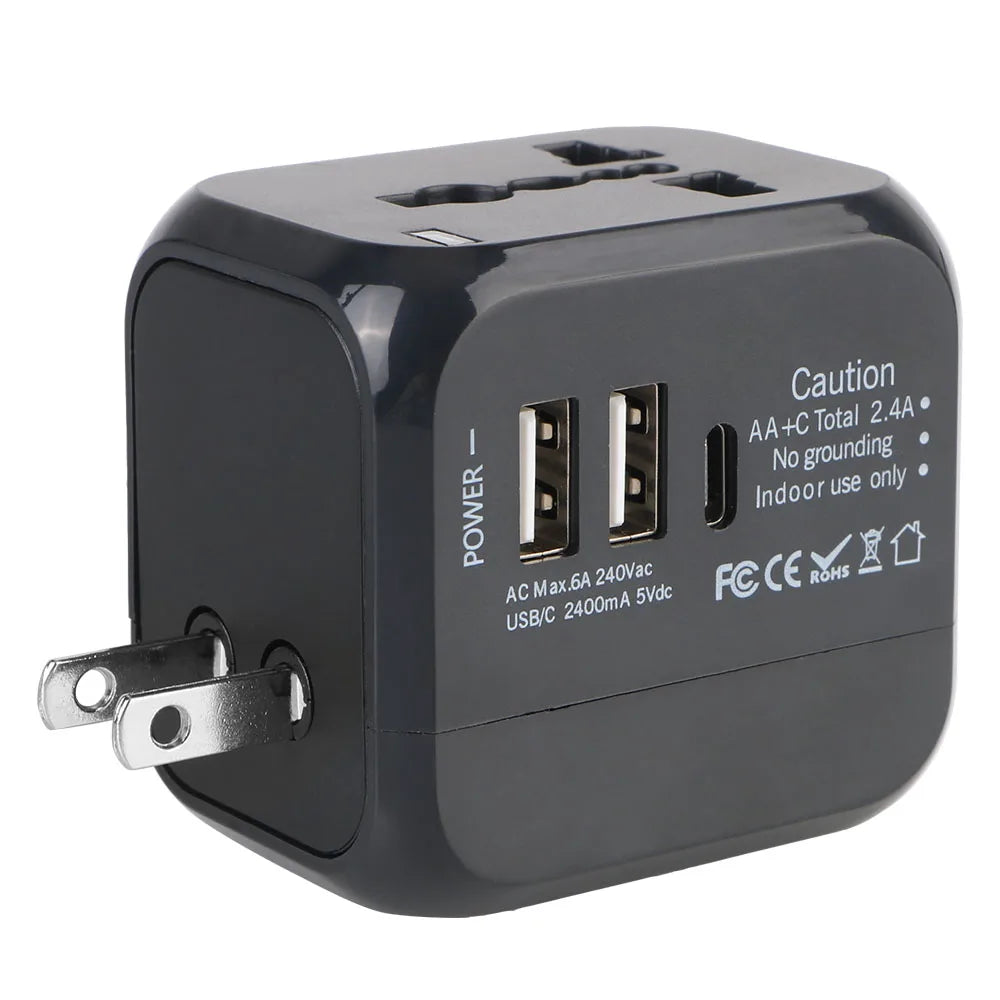 Universal Travel Adapter with USB & USB-C