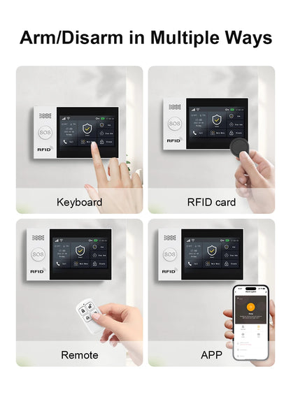 Tuya Security Alarm Kit with Touch Screen & Sensors