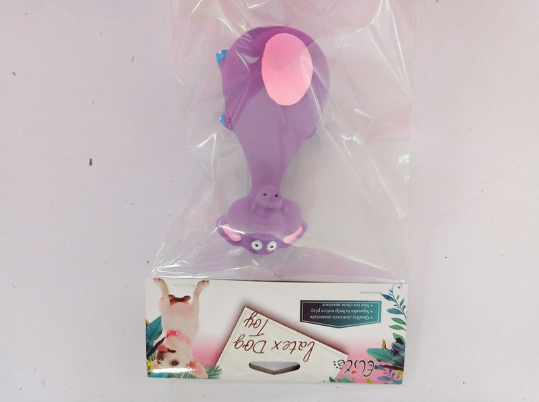 Cartoon Squeaky Rubber Dog Toy