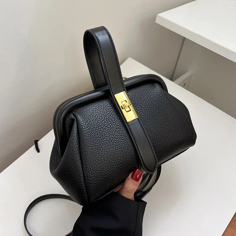 Luxury Style Small Tote Purse with Interior Zipper Pocket