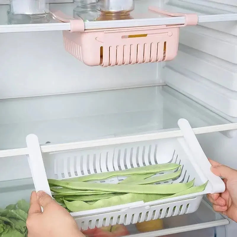 Expandable Refrigerator Storage Basket Drawer