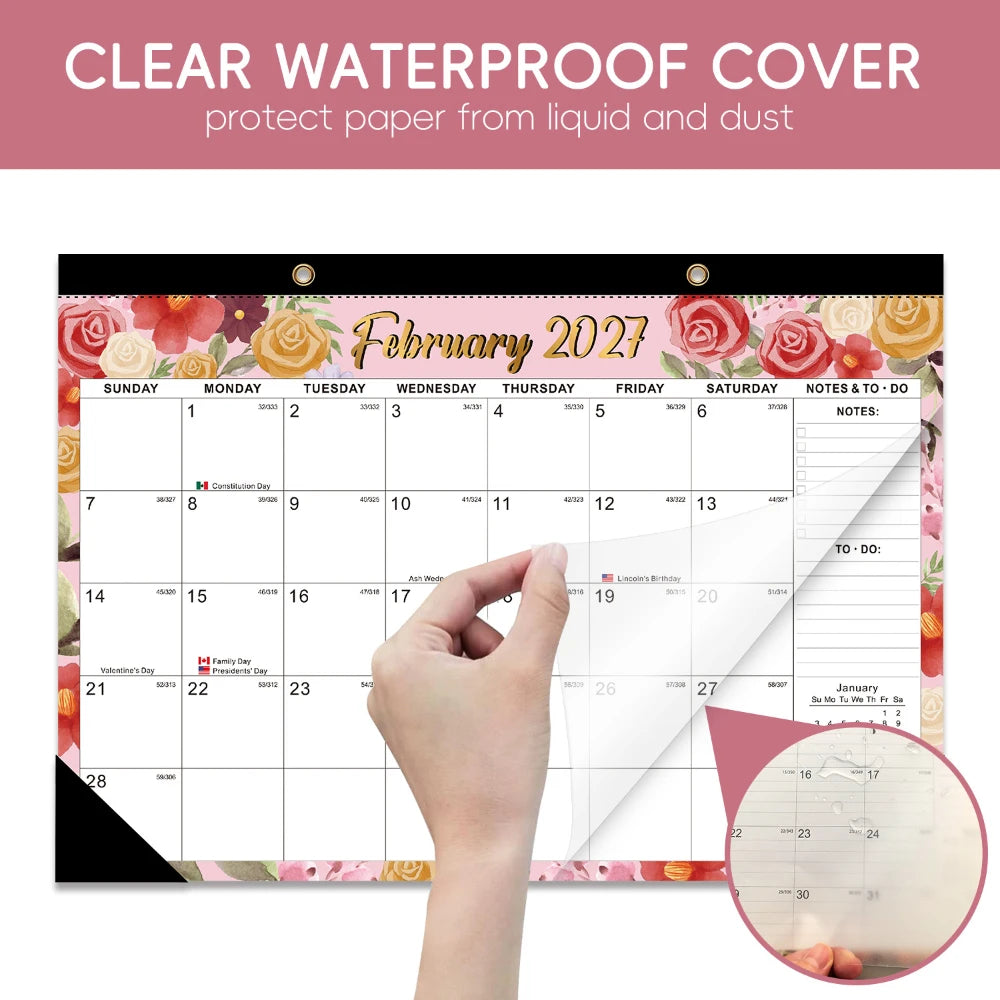 2027 Large Wall Calendar Planner – 18 Month Monthly Organizer