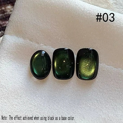 Brown Gold Cat Eye Gel Nail Polish