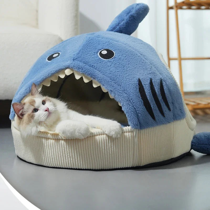 Shark Pet Cave Bed