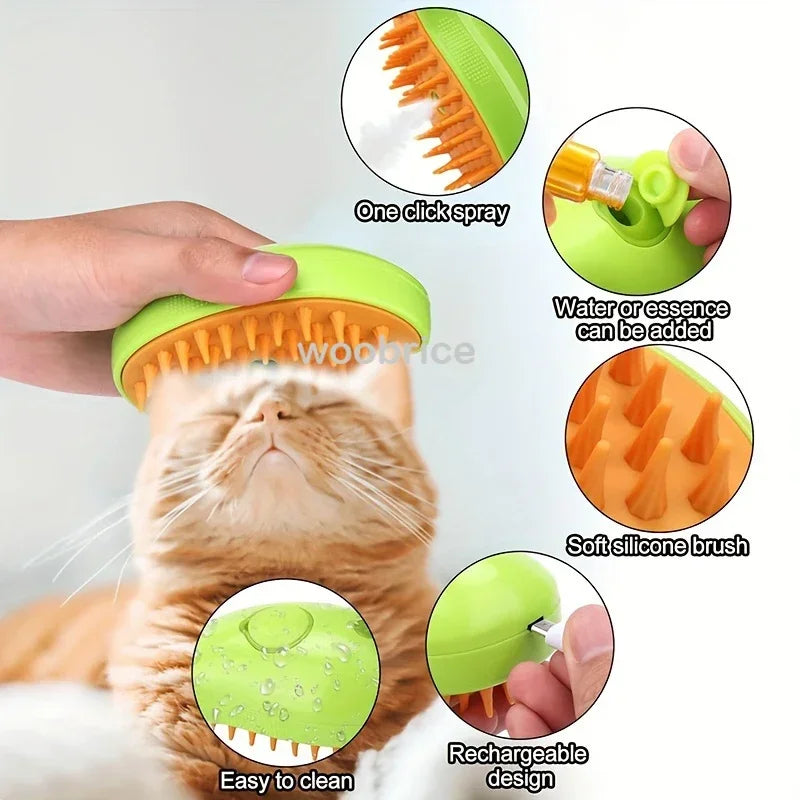 3-in-1 Pet Steam Brush