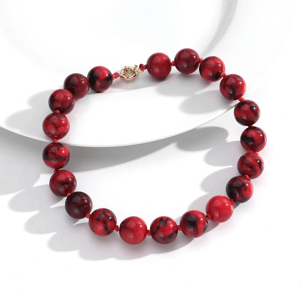 Fishsheep Multicolor Beaded Choker Necklace