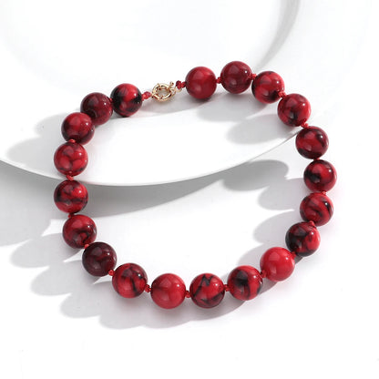 Fishsheep Multicolor Beaded Choker Necklace