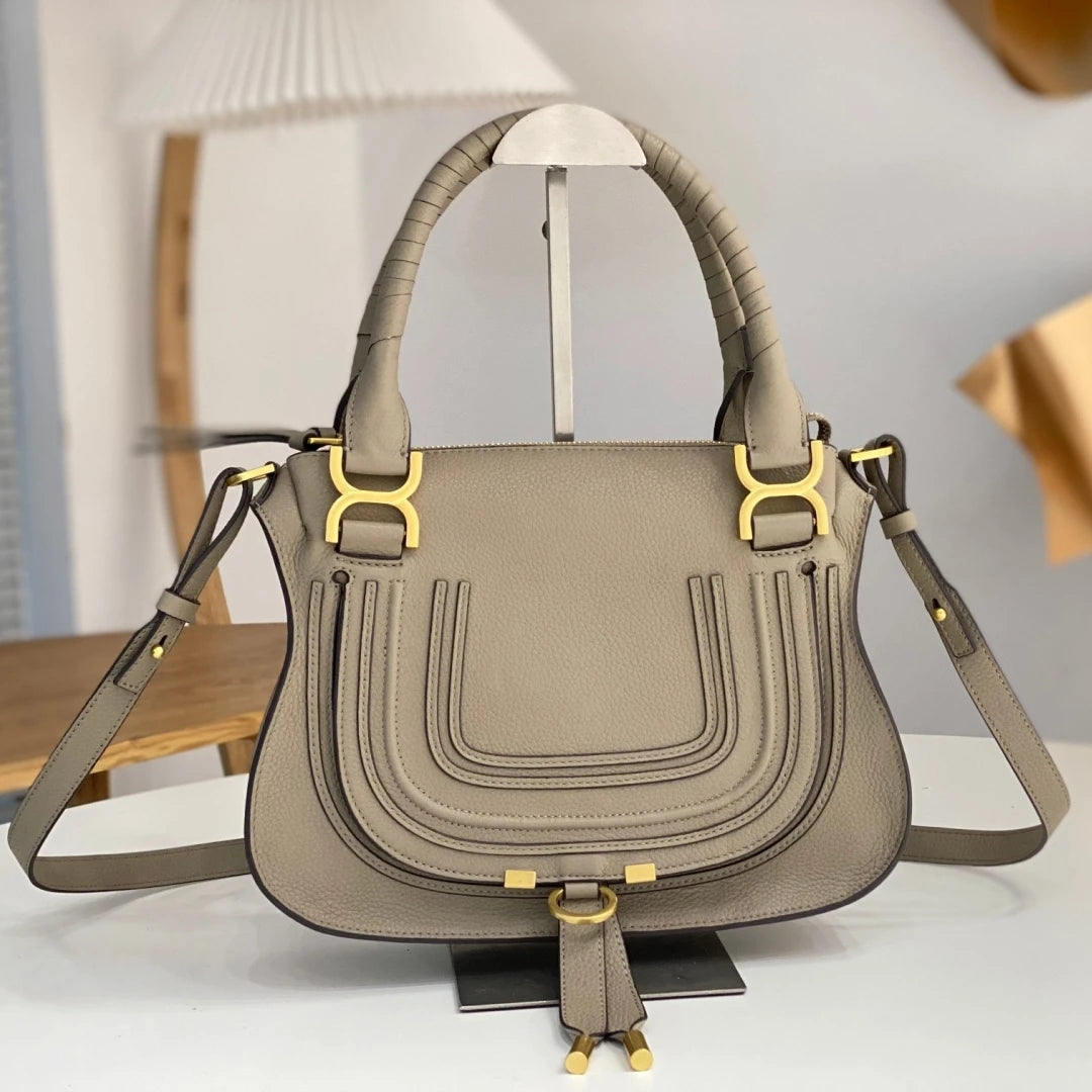 Vintage Genuine Leather Saddle Crossbody Bag for Women