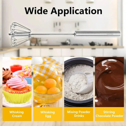Semi-Automatic Stainless Steel Egg Beater