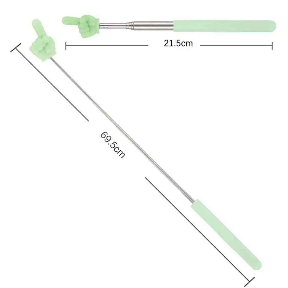 Stainless Steel Telescopic Teaching Pointer with Finger Tip