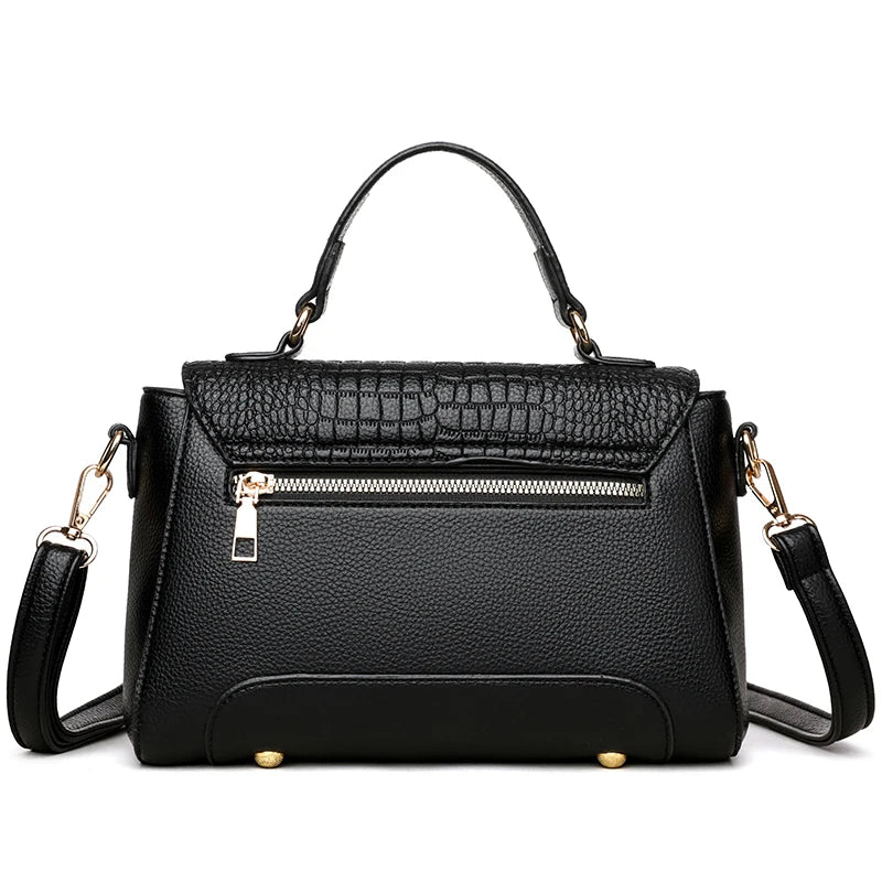 Large Capacity Leather Crossbody Handbag for Women